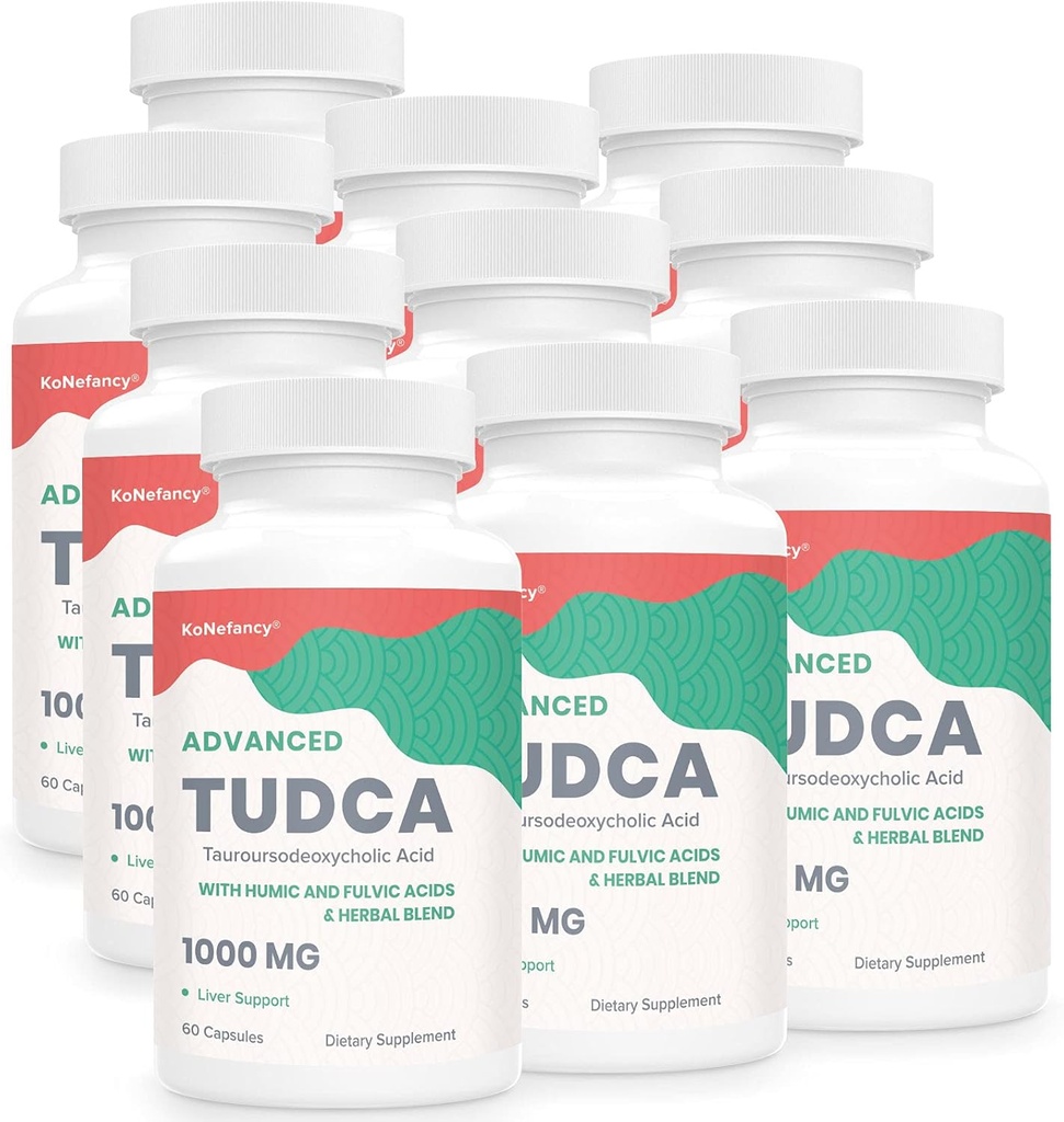 TUDCA Liver는 1000mg를 보충합니다 - 600 Vegan 캡슐, Fulvic와 Humic 산을 가진 Milk 이틀 초본 혼합, 소화 건강