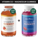설탕 자유로운 비타민 D3 K2 Gummies (180의 Gummies)와 설탕 자유로운 여분 힘 마그네슘 Gummies (60의 Gummies), 비타민 D3 Gummies 5000 IU+K2 MK7 80 mcg, 마그네슘 Citrate Gummies 500 mg