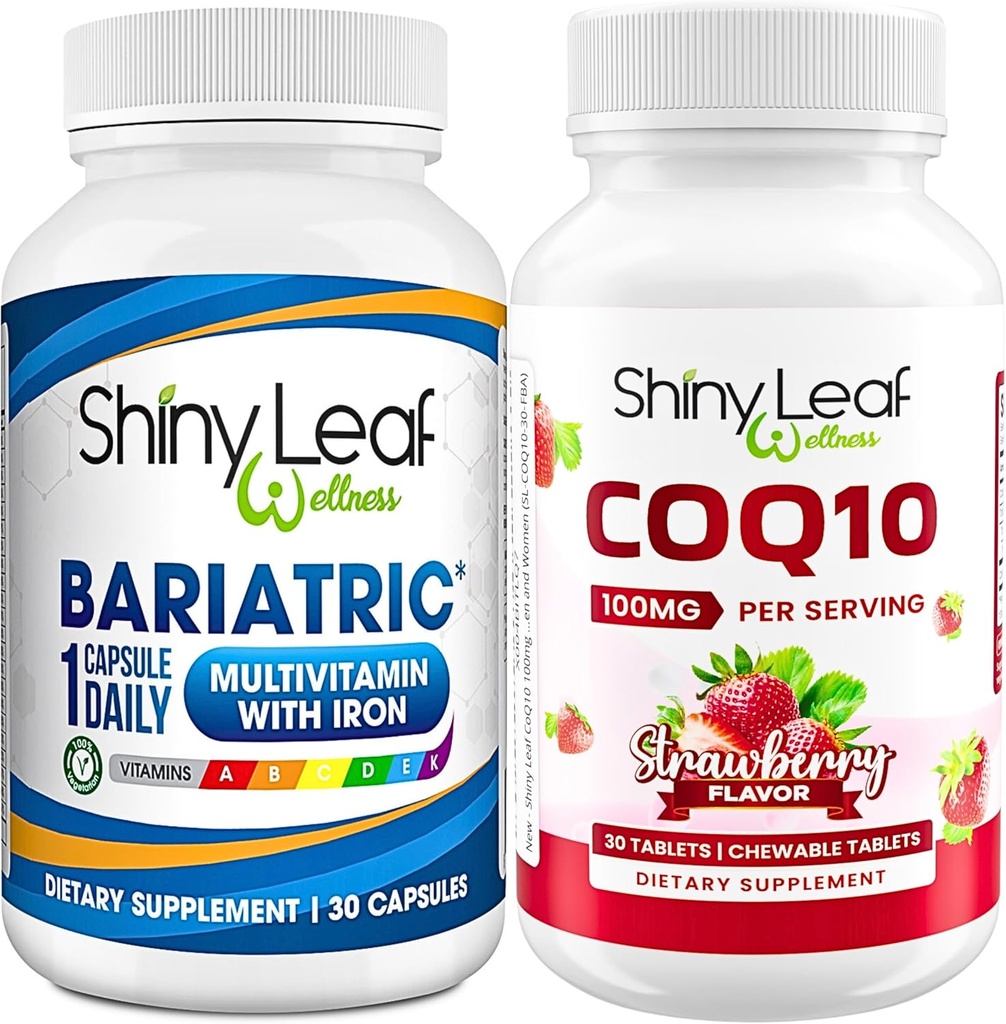 Iron One 캡슐 Per Day 및 CoQ10 100mg 여성 및 남성을위한 두뇌 건강 및 에너지 관리를위한 잔류물 - 1 개월 공급