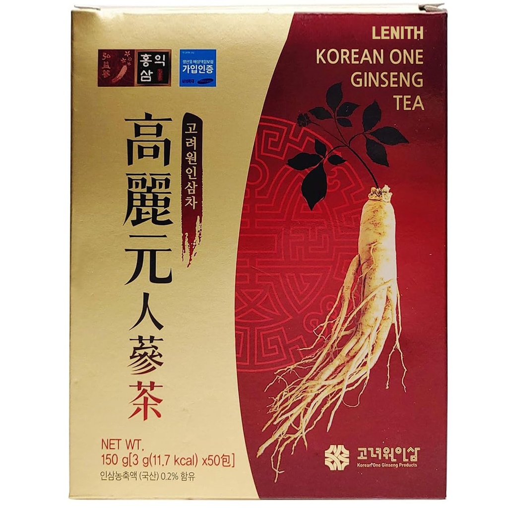 LENITH 한국 Panax 인삼 뿌리 추출물 과립 차 50T 150g (3g X 50 부대)