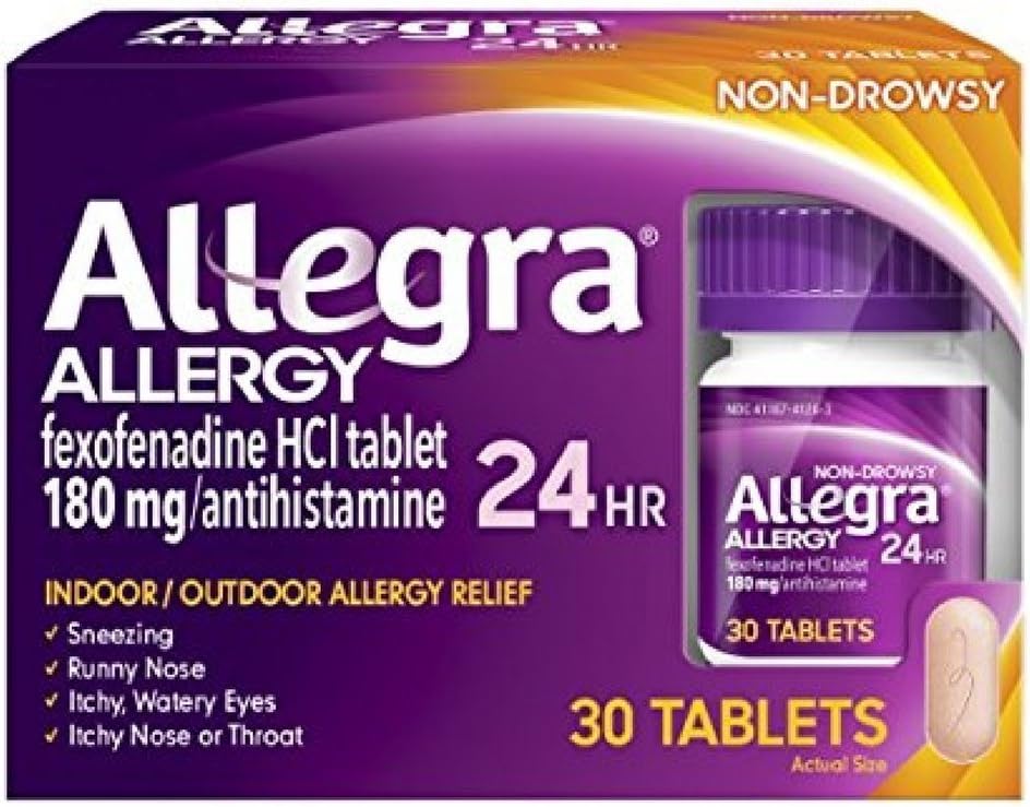 Allegra 24 시간 알레르기 정제 30 정제 (팩 2)