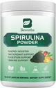 Spirulina 분말, 슈퍼 그린 파우더 스무디 & 주스는 Spirulina, Probiotics Digestive Enzymes, Chlorella, Veggies 과일, 면역력을위한 밀 잔디, 소화 지원 - Vegan