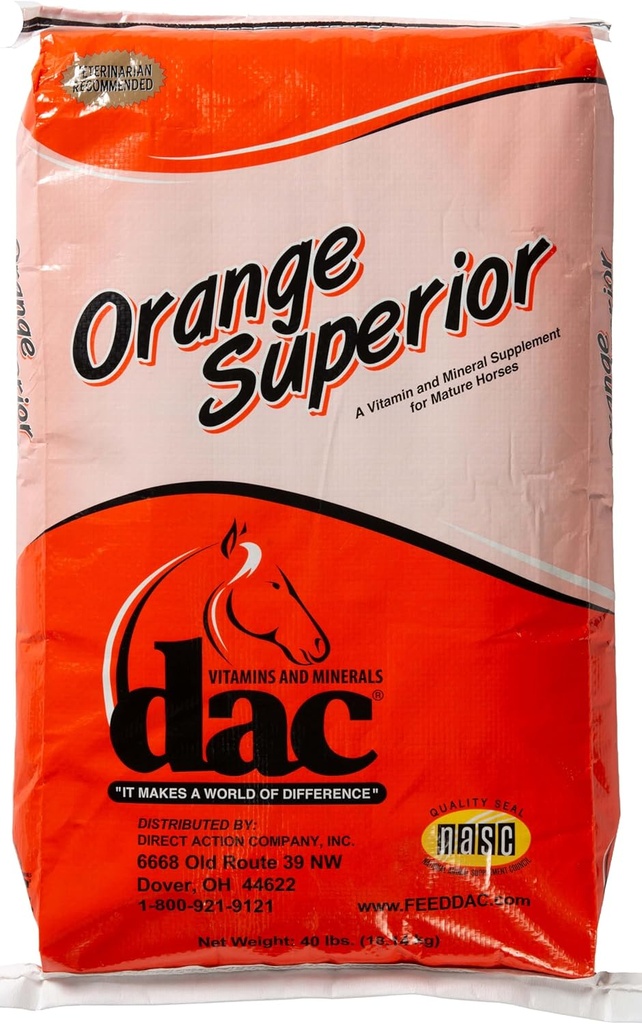 DAC VITAMINS 및 MINERALS "세계를 만드는 것은" 주황색 우량한 40lbs