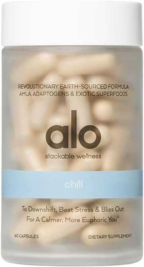 Alo Chill Capsules Relaxation은 Calmness와 Mental Clarity를 지원하는 보충물