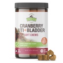 Cranberry Bladder & UTI Chews for Dogs | D-Mannose + 비타민 C for Urinary Tract Support | Dog Incontinence & Bladder Control Supplement | 베이컨 맛 소프트 체스 | 90ct | Strawfield Pet