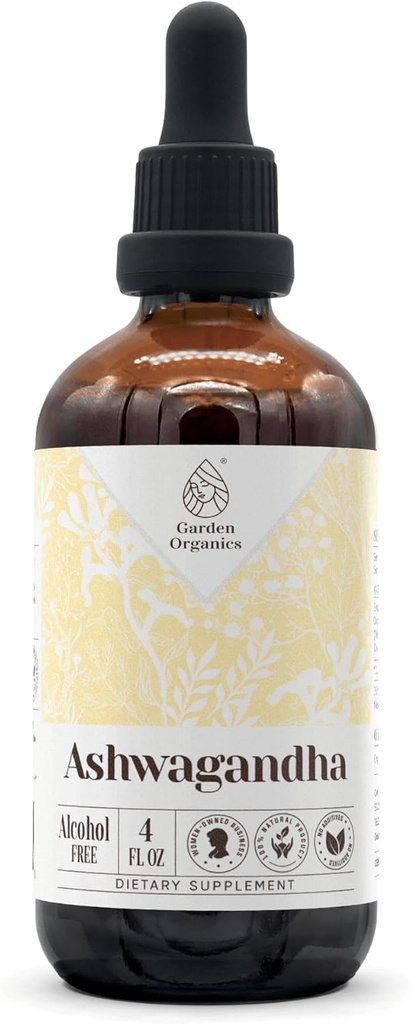 Ashwagandha 알코올 - 무료 천연 Tincture 추출물, 면역 시스템 부스터, 100 % Ashwagandha (Withania somnifera) 건조 뿌리 (4 fl oz)에서 만든 액체 드롭
