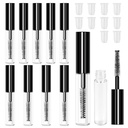 Adecco LLC AHIER 10 PC 4ML 재사용할 수 있는 빈 병 관 콘테이너 속눈썹 성장 기름/Mascara 가정과 여행 (10p)를 위한 솔을 가진...