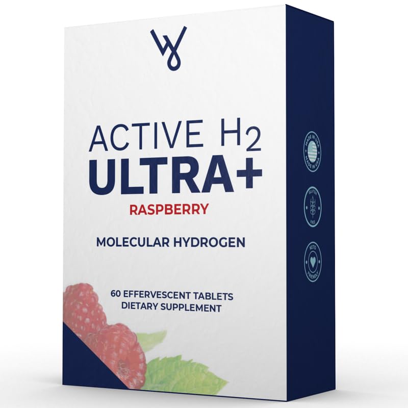 활동적인 H2 Ultra+ 수소 물 정제, 자연적인 라즈베리. 분자 수소 60 서빙의 혜택으로 전체 웰빙 지원