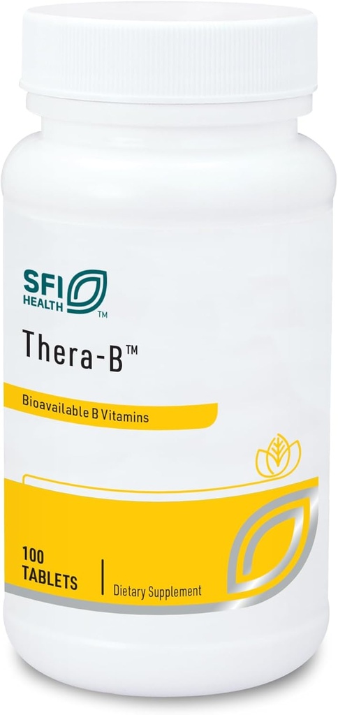 Klaire Labs SFI 건강 Thera-B - 활성화 된 Metafolin Folate (L-5-MTHF), Biotin & Methylcobalamin (100 정제)를 가진 필수 비타민 B 복합체, Hypoallergenic 공식