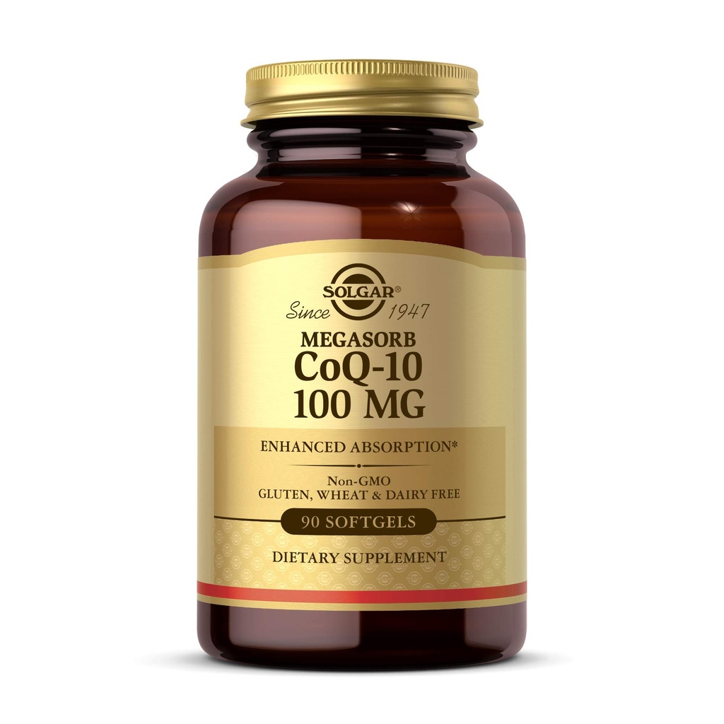 Solgar Megasorb CoQ-10 100 mg, 90 Softgels - 건강한 시효 지원 - Coenzyme Q10 보충교재 - 강화된 흡수 - 비 GMO, 글루텐 자유로운, 낙농장 자유로운 - 90의 서빙