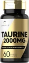 Carlyle Taurine 2000mg | 60의 모자 | 아미노산 보충 | 두 배 힘 | 채식주의자, 비 GMO & 글루텐 무료