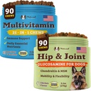 자연적인 개 회사 개는 시니어 & 활동적인 개를 위해 보충합니다 - Multivitamin Chews & Hip & 합동 기복 - 합동 건강을 위한 완전한 영양 지원, 개를 위한 비타민, 에너지, & 활력