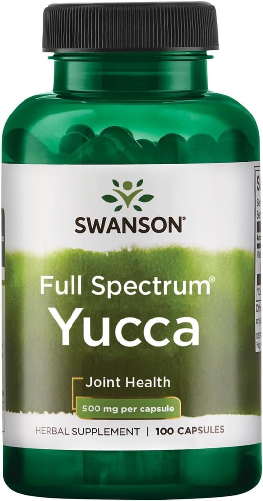 Swanson 프리미엄 브랜드 전체 Specturm Yucca 500 밀리그램 100 캡슐