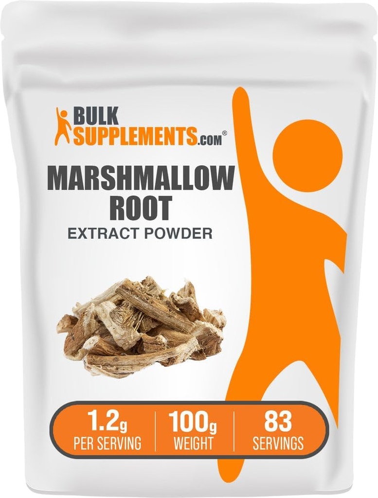 BulkSupplements.com Marshmallow 루트 추출 분말 - Marshmallow 루트 보충, 초본 보충 - 글루텐 무료, 서빙 당 1.2g, 100g (3.5 oz) (팩 1)