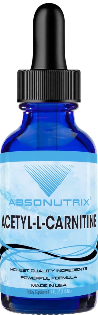 Absonutrix Acetyl L 카르니틴, 서빙 당 593mg, 200의 유력한 서빙, 빠른 흡수 액체 하락, 글루텐 자유로운, 제 3 자 시험하는, 미국에서 만드는 GMP 증명하는, 비 GMO