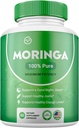 Moringa 분말 캡슐 - 순수한 Nutrient-Rich Moringa 분말 - 자연적인 녹색 산화제 Superfood - 에너지, 피부 건강, Gut Health+ - w/Essential 비타민 & 아미노산 (1의 포장)를 지원합니다