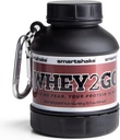 Smartshake Whey2Go Black Protein Powder Storage Container 50g - Whey Protein Powder + Protein Shakes 110ml, DC Comics Batman 선물을위한 BPA 무료 셰이커 병 깔때기 (검정)