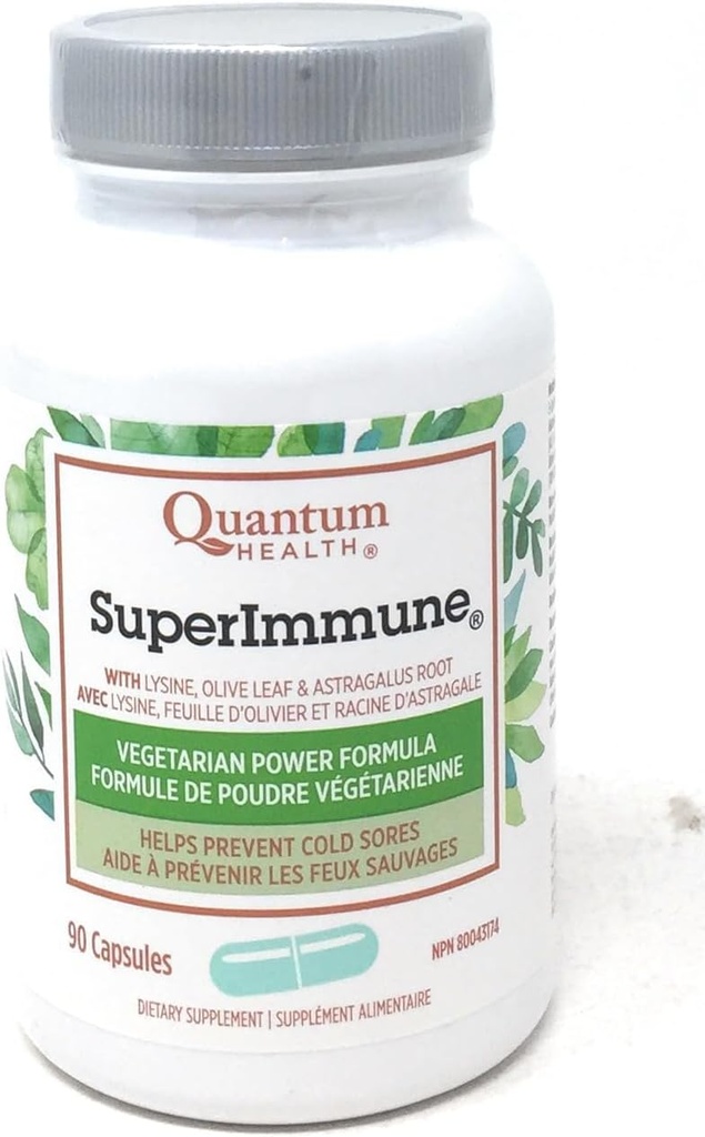 Quantum 건강 최고 Immune+ 힘 공식 규정식 보충교재, 90의 채식 캡슐