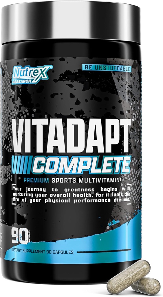Nutrex 연구 Vitadapt 남자를 위한 완전한 스포츠 Multivitamin - 24의 비타민, Athletes를 위한 KSM-66 Ashwagandha와 무기 - 남자 Multivitamin (90의 캡슐)