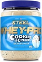 스틸 보충제 Whey-Pro | 100 % 순수 Whey Protein Powder for Men and Women | Cookies & Creme | 근육 이익 및 린 근육 회복 | 1.59 파운드 | BCAA 5g | Non-GMO | 25 서빙