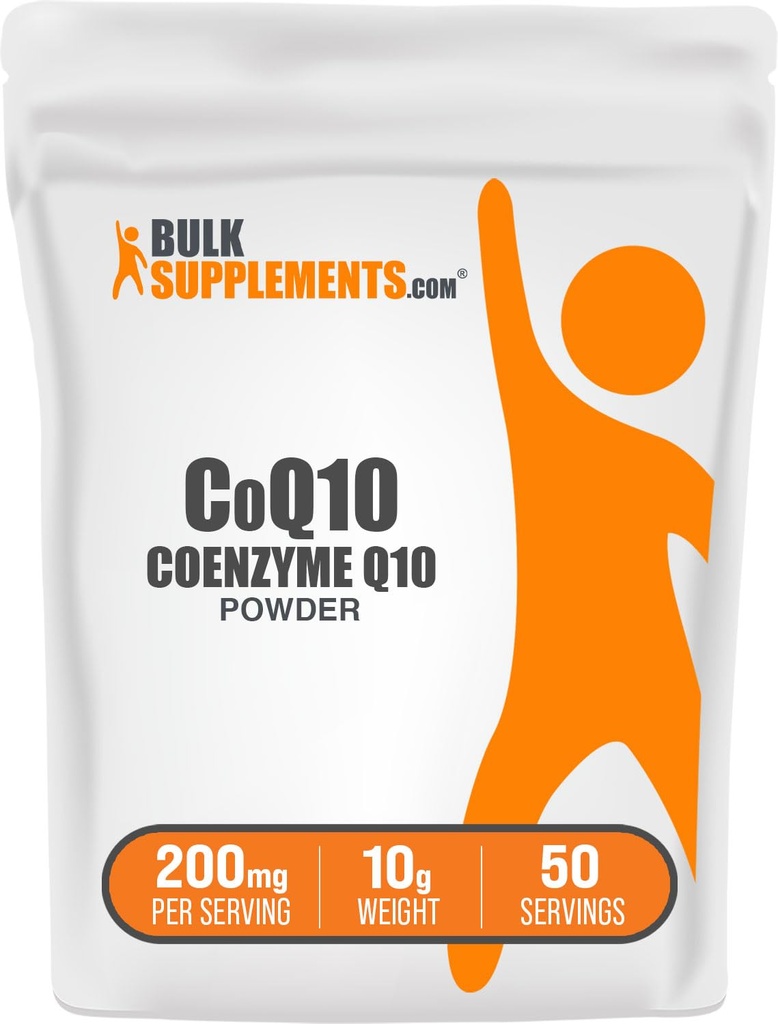BulkSupplements.com Coenzyme Q10 분말 - Coenzyme Q10 200mg 보충, 영양 보충 - 글루텐 무료, 서빙 당 200mg, 10g (0.35 온스) (팩 1)