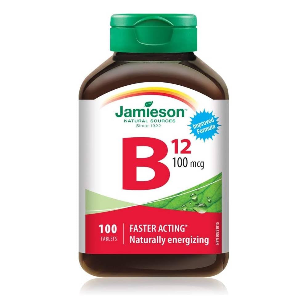 Jamieson B12 100 mcg (METHYLCOBALAMIN), 100 정제