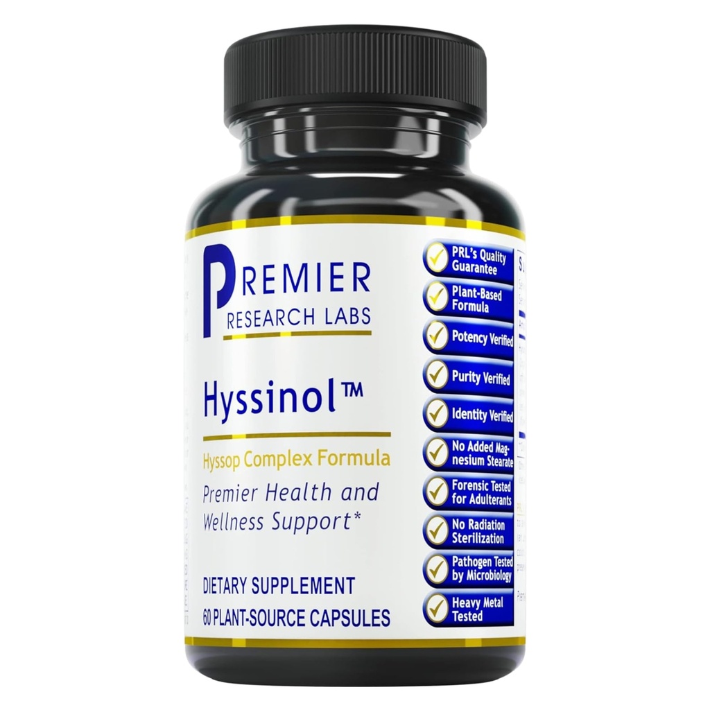 최고의 연구 연구소 Hyssinol - Hyssop 허브, Hyssop 캡슐, 유기 Hysssop 건조 허브, 녹차, 산화 방지제 지원과 다이어트 보충 - 60 채식 캡슐
