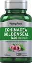배관 바위 Echinacea 황금 캡슐 | 1400mg | 120 채식 캡슐 | Non-GMO, 글루텐 무료 보충
