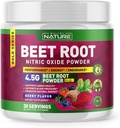 Beet Root Nitric 산화물 분말 보충교재 - 순환, 에너지, 체력, 혈액 교류 및 심장 건강을 위한 유기 Beetroot 최고 음식 성과 승압기 - Vegan, 비 GMO - 베리 풍미 - 30의 서빙