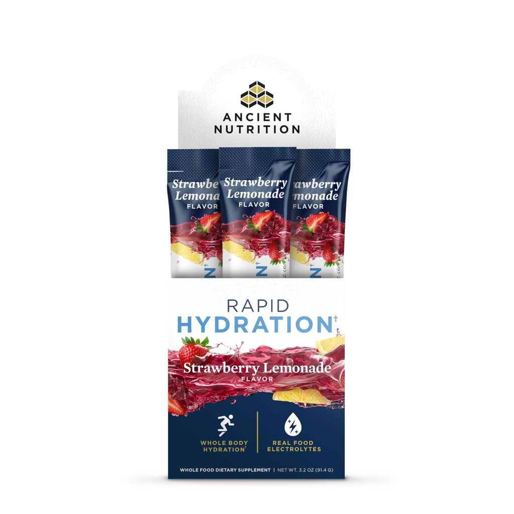 고대 영양 급속한 Hydration 분말, Strawberry Lemonade, 자연적인 바다 소금과 빨간 바다 조류에서 전해질, 지원 급속한 몸 Hydration 및 세포질 건강, 15의 서빙
