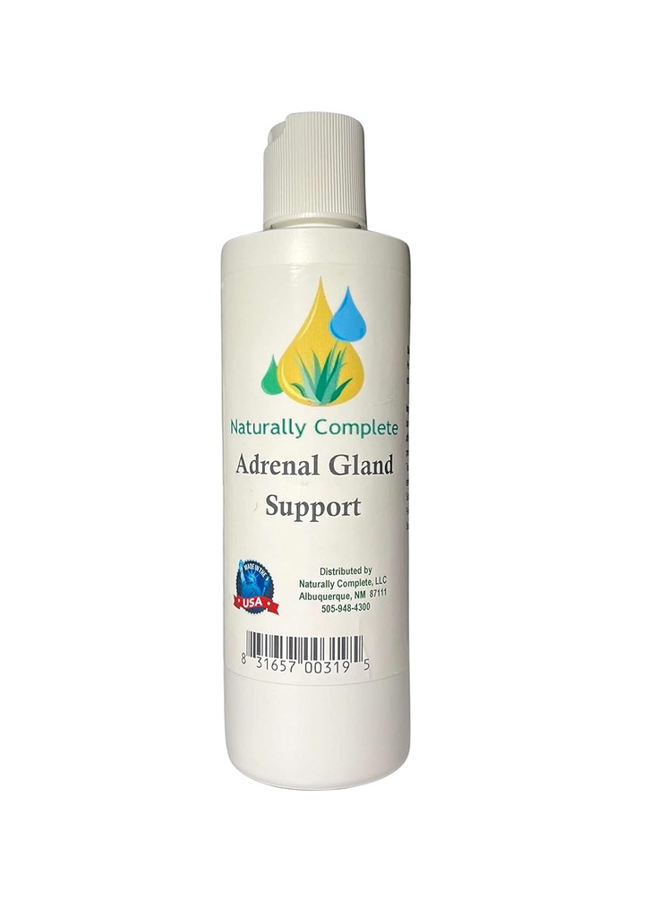 Adrenal Gland Support Lotion 8 oz Bottle | Non-GMO | No Soy | 무향수 | 미국에서 제작