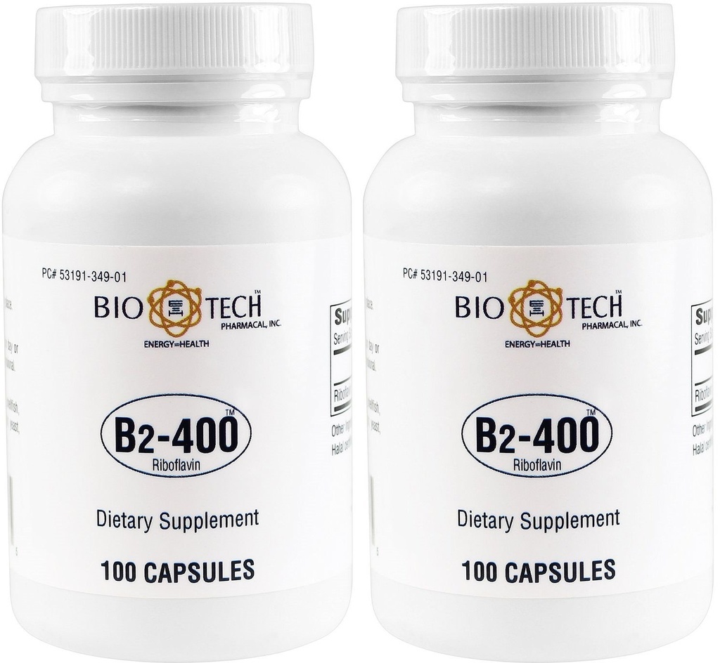 Biotech Pharmacal B2-400 리보플라빈 100 x 2