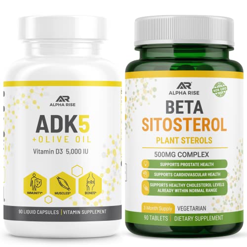 ADK 5 비타민 보충교재 + beta Sitosterol - 자연적인 식물 스테롤