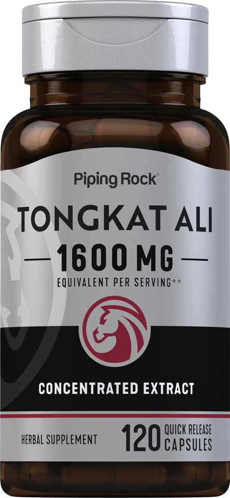 배관 락 통캇 알리 | 1600mg | 120 캡슐 | Longjack Extract | 초본 보충 | Non-GMO, 글루텐 프리