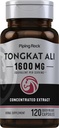 배관 락 통캇 알리 | 1600mg | 120 캡슐 | Longjack Extract | 초본 보충 | Non-GMO, 글루텐 프리