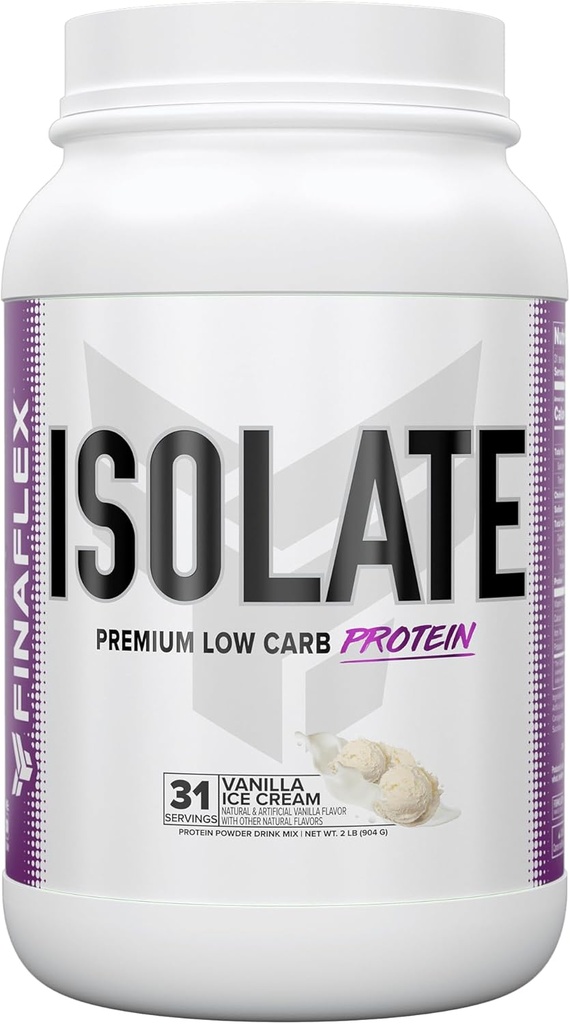 FINAFLEX Isolate, 바닐라 아이스크림 - 2 lb - 봉사 당 이소 단백질의 25 그램 - 밀크 셰이크 라이크 맛 - Zero Sugar, Zero Fat & Gluten Free - 31 서빙