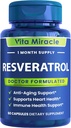Resveratrol 보충교재 1200mg 높은 힘 - 세포질과 Cognitive 건강 보충교재를 위한 강화된 흡수를 가진 유기 Trans Resveratrol - 비 GMO 비교 다른 사람 500mg 또는 1000mg에 이 1200 mg