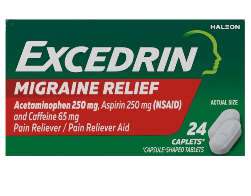 Excedrin 편두통 고통 Reliever 모자 24 ea