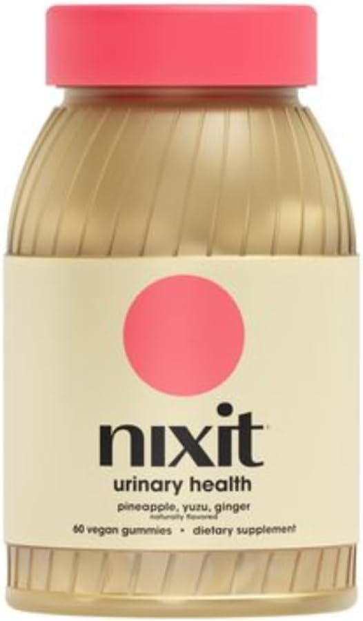 Nixit Urinary Tract Health Gummies | 1,000mg D-Mannose | Yuzu & Ginger flavor | 우린 & 블레이더 지원 보충교재 | 우린 트랙 지원 보조 | Vegan, Non-GMO & 글루텐 프리(60 Gummies)
