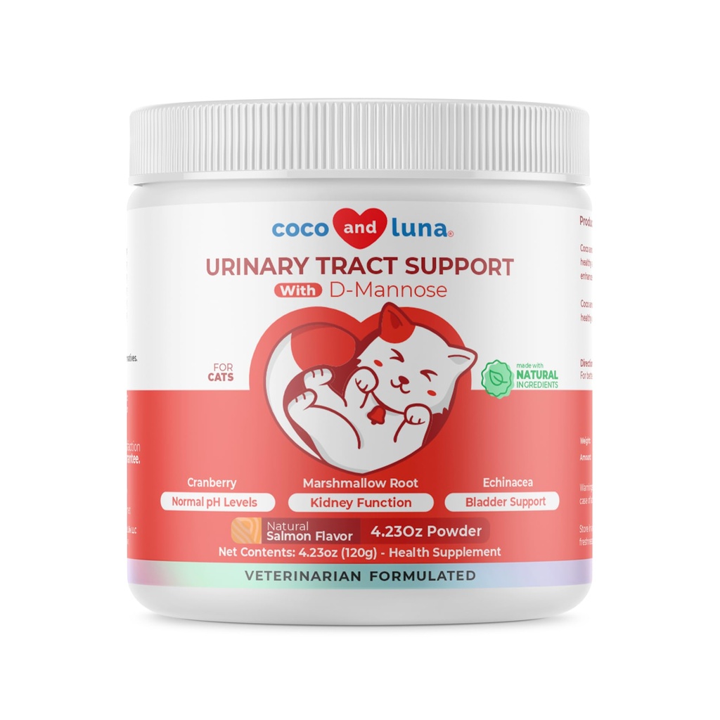 고양이를위한 크랜베리 - Incontinence Support, Urinary Tract Support, Cat UTI, Bladder Support, 120g Powder