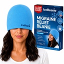 IceBeanie Migraine Relief Cap, Shark Tank, Soft & Stretchy Gel Tension Headache Relief Cap, Extended Cooling Hangover Ice Hat, 무취 헤드 랩 아이스 팩 랩, 두통 기타 마스크