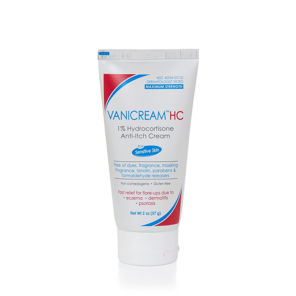 Vanicream 1% Hydrocortisone Anti-Itch Cream - 2 oz - 민감성 피부를위한 최대 OTC-Strength 공식