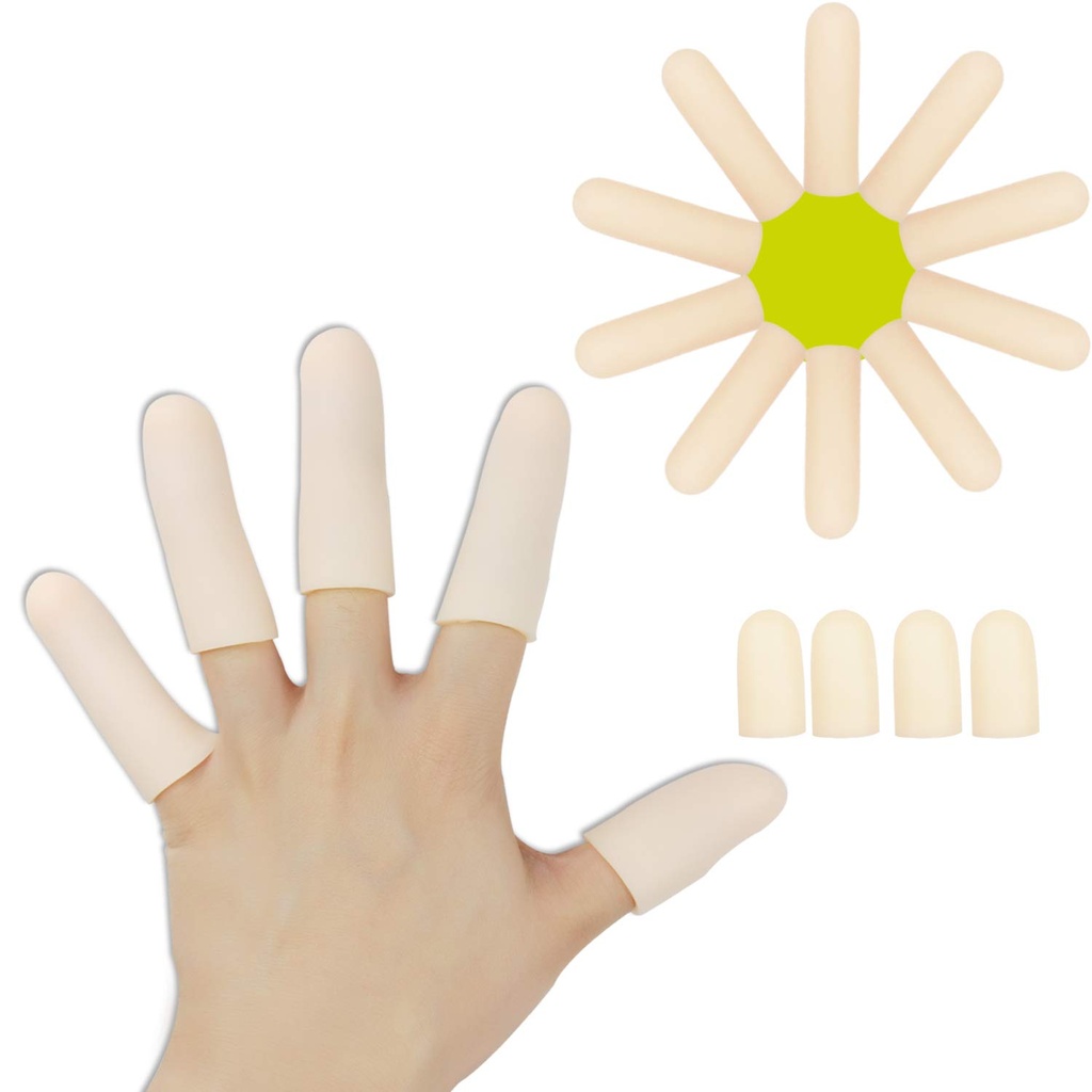 젤 손가락 Cots, 손가락 보호자 지원 (14 PCS) 방아쇠 손가락을 위해 중대한 새로운 물자 손가락 소매, 손 Eczema, 손가락 부수기, 손가락 관절염 및 더 많은 것. (10pcs 긴 + 4pcs 짧은)