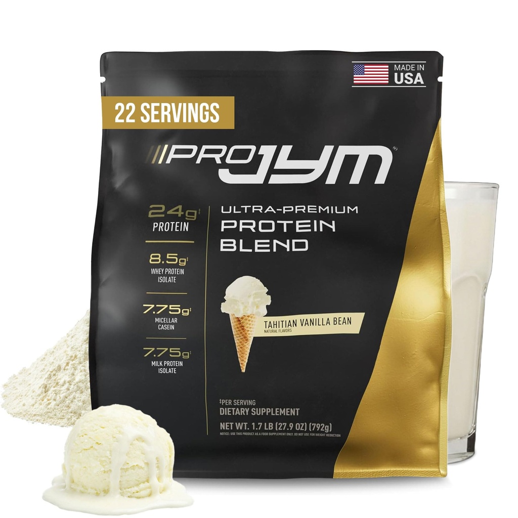 JYM 보충교재 과학 직업적인 JYM Tahitian 바닐라 단백질 분말 - Whey Protein Isolates, Casein, & 우유 단백질, 남자 & 여자를 위한 Lean 근육 건물, 22의 서빙