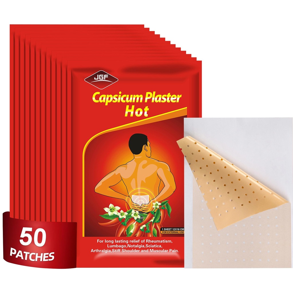 50 조사 Capsaicin 패치, 4.72 "x7.08" 뜨거운 Capsicum 패치