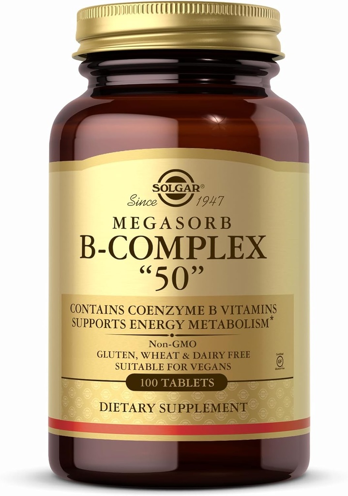 Solgar - Megasorb B-Complex "50", 100 정제