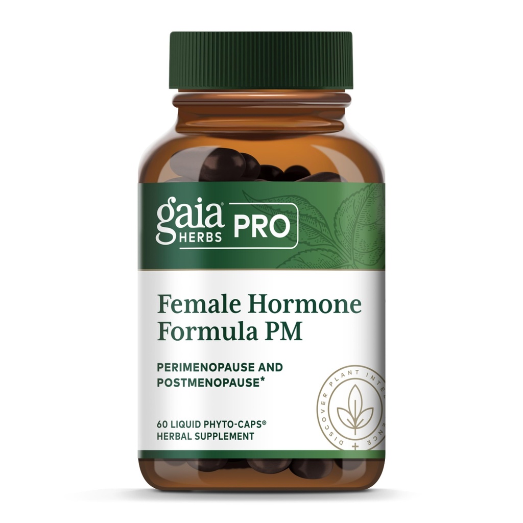 Gaia Herbs Pro 여성 호르몬 공식 PM - Menopause & Sleep Support를위한 여성 건강 보충 - Black Cohosh & St. John 's Wort - Vegan, Soy-Free & Gluten-Free - 60 액체 Phyto-Caps (30 서빙)
