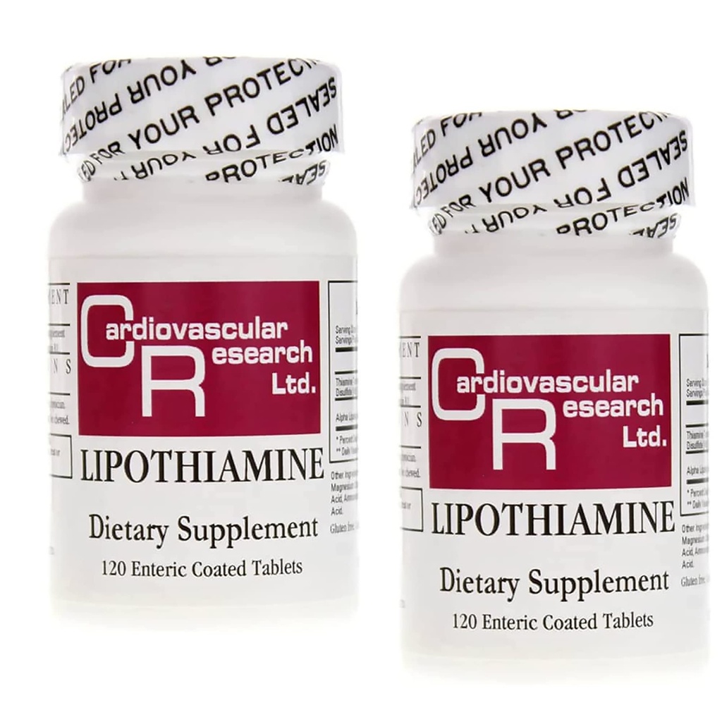 심혈관 연구 Lipothiamine B 보충교재 240 정제 - 알파 Lipoic 산으로 비타민 B1 지금 - 2 x 120 조사