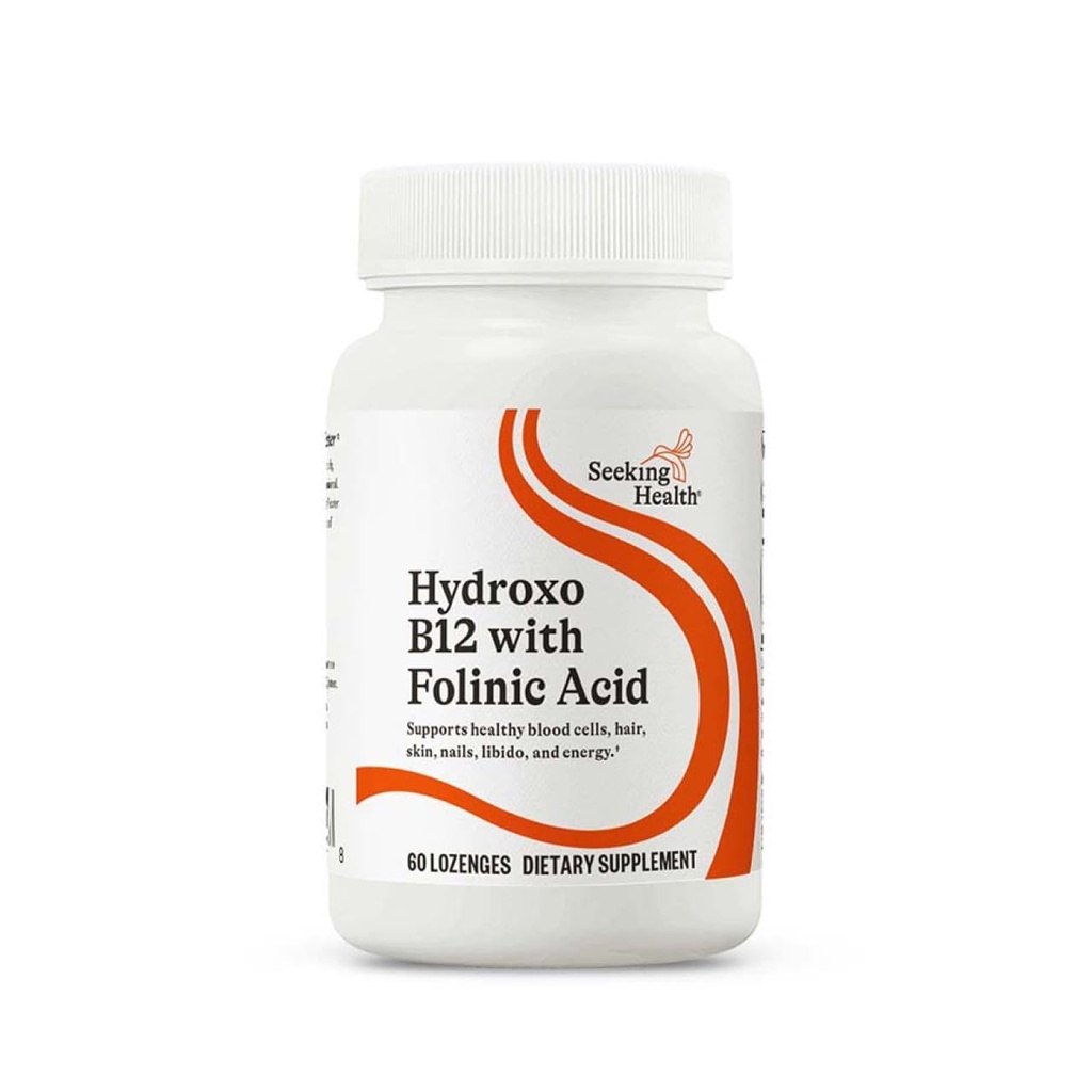 Folinic 산을 가진 건강 Hydroxo B12를 보십시오 - Folate의 비 메틸을 입힌 모양을 가진 보충교재 - 심장 건강 지원을 위한 비타민 B12 Complex - 60 Lozenges