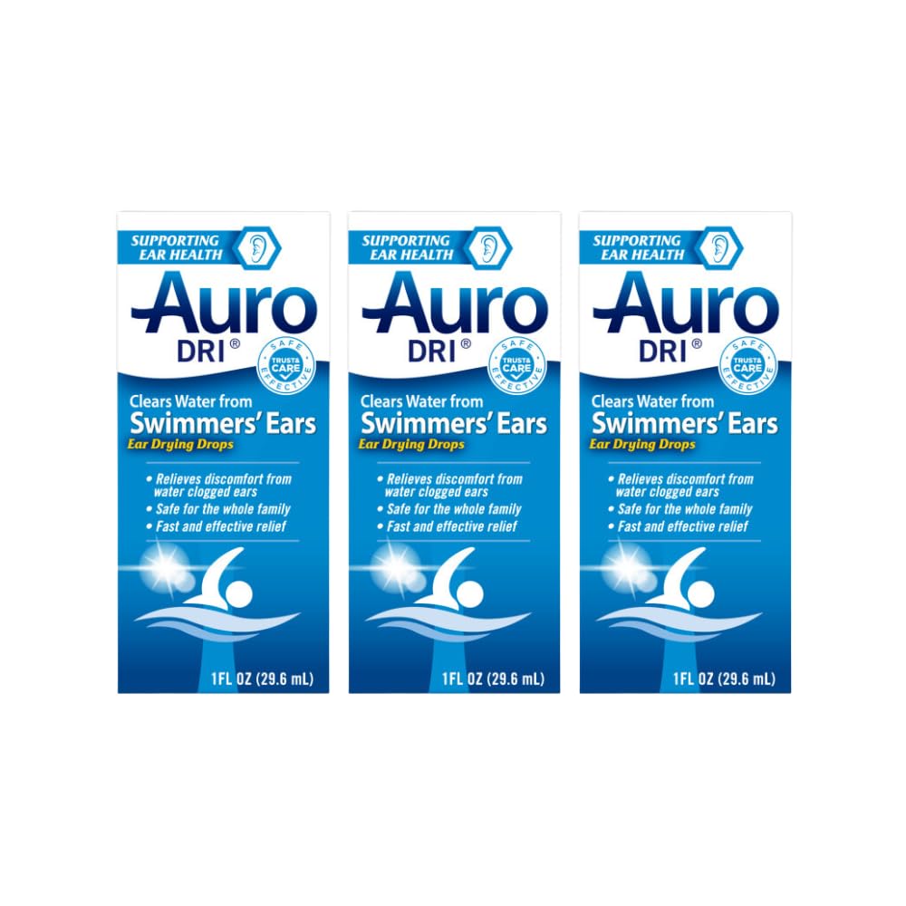Auro-Dri Ear Water-Drying Aid, Swimmers의 귀, 1 Fl Oz (포장 3)
